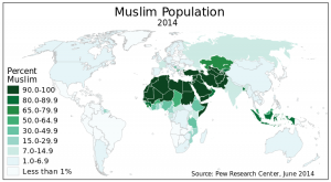전 세계 무슬림 인구(2014)